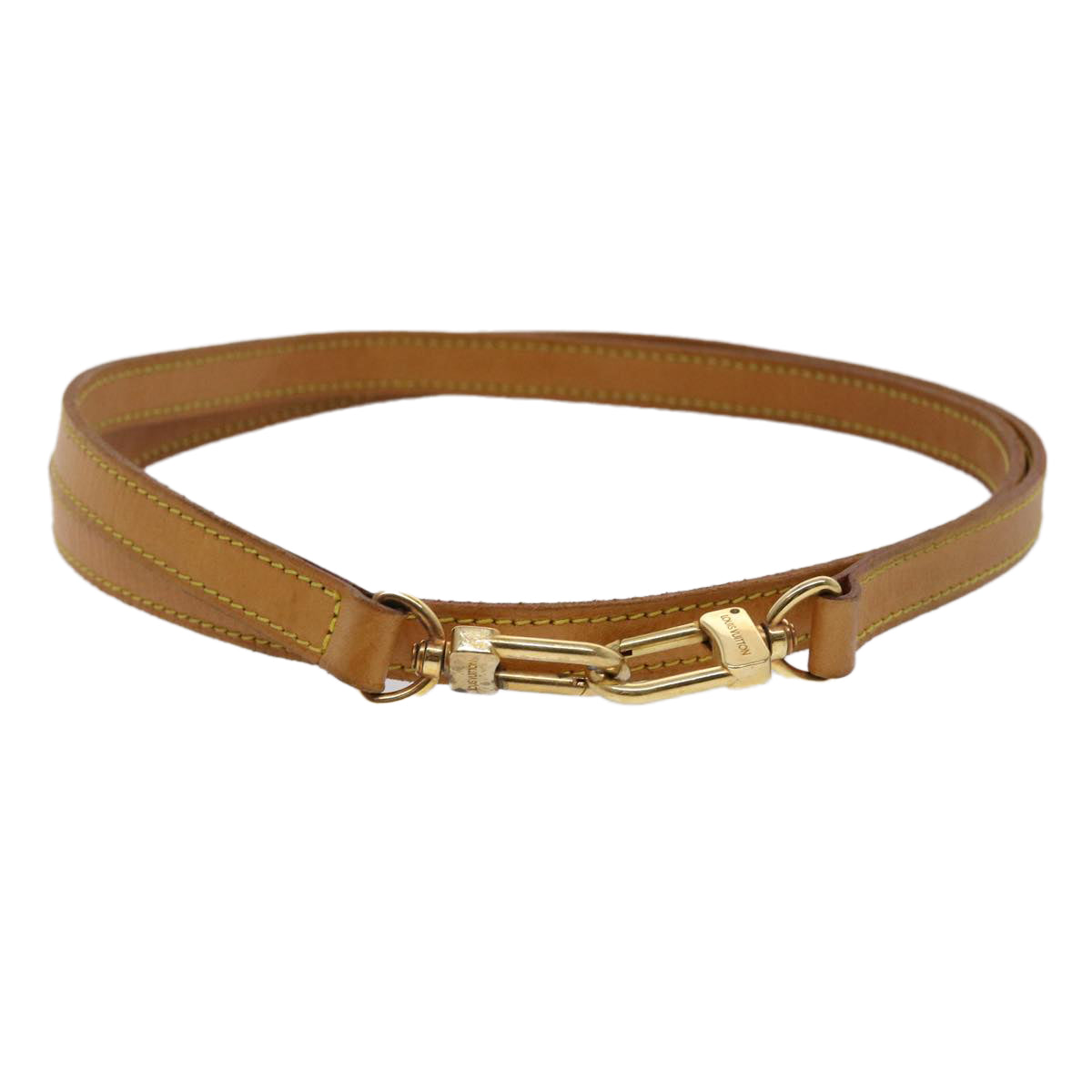 LOUIS VUITTON Shoulder Strap Leather 45.3"" Beige LV 47000