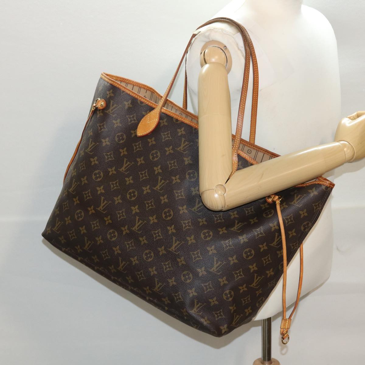 LOUIS VUITTON Monogram Neverfull GM Tote Bag M40157 LV 47005