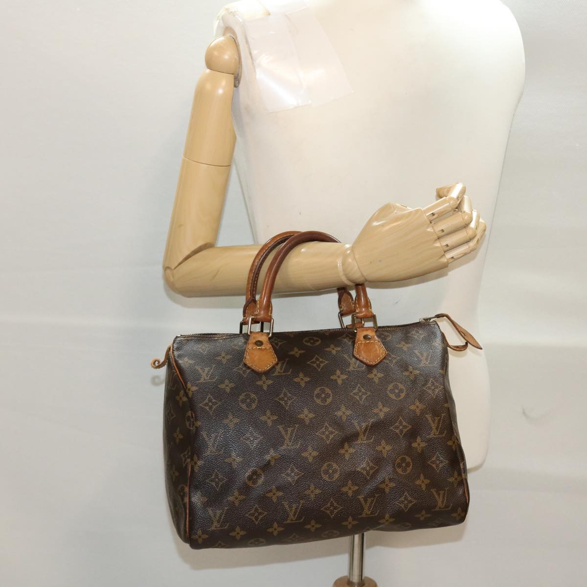 LOUIS VUITTON Monogram Speedy 30 Hand Bag M41526 LV 47007
