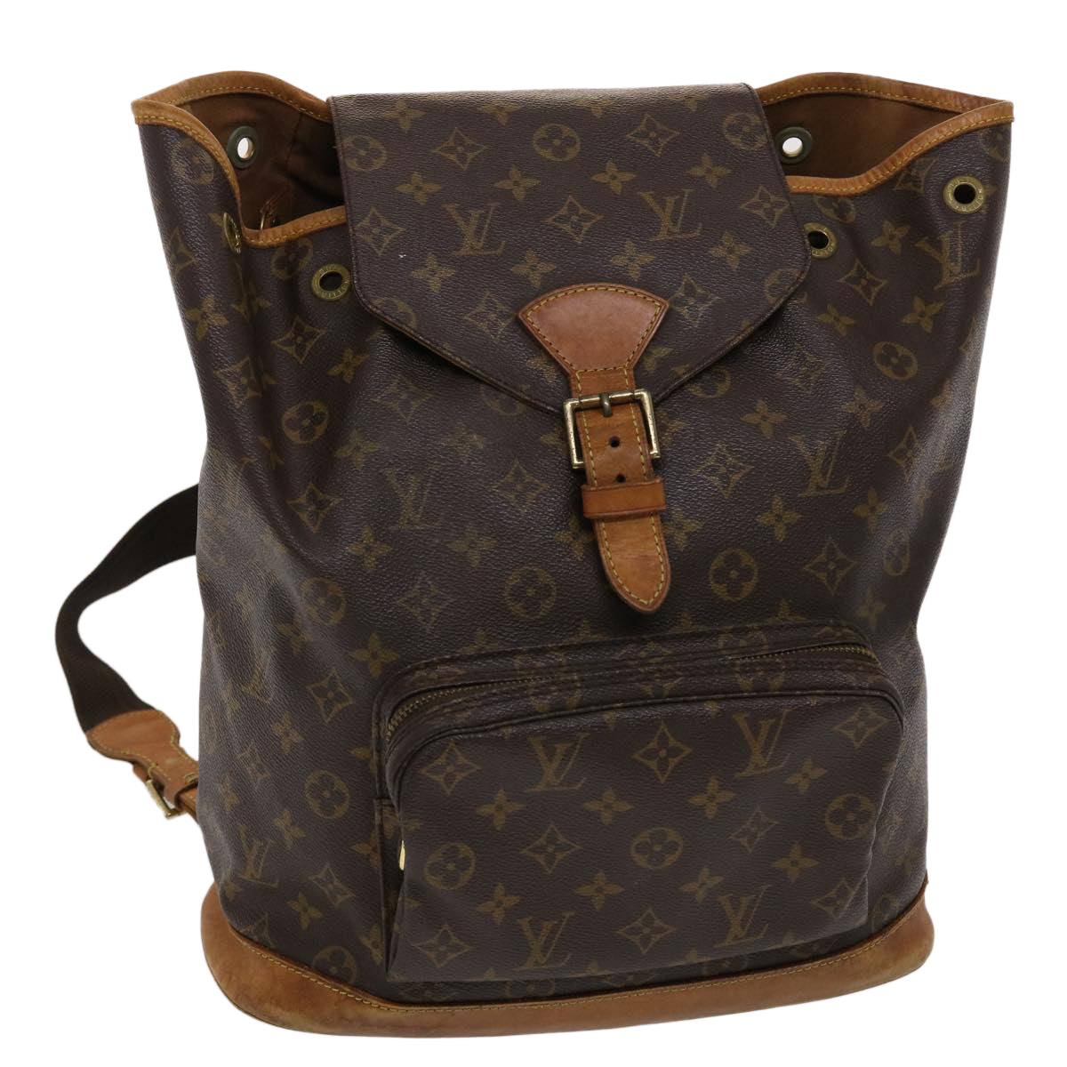 LOUIS VUITTON Monogram Montsouris GM Backpack M51135 LV 47014