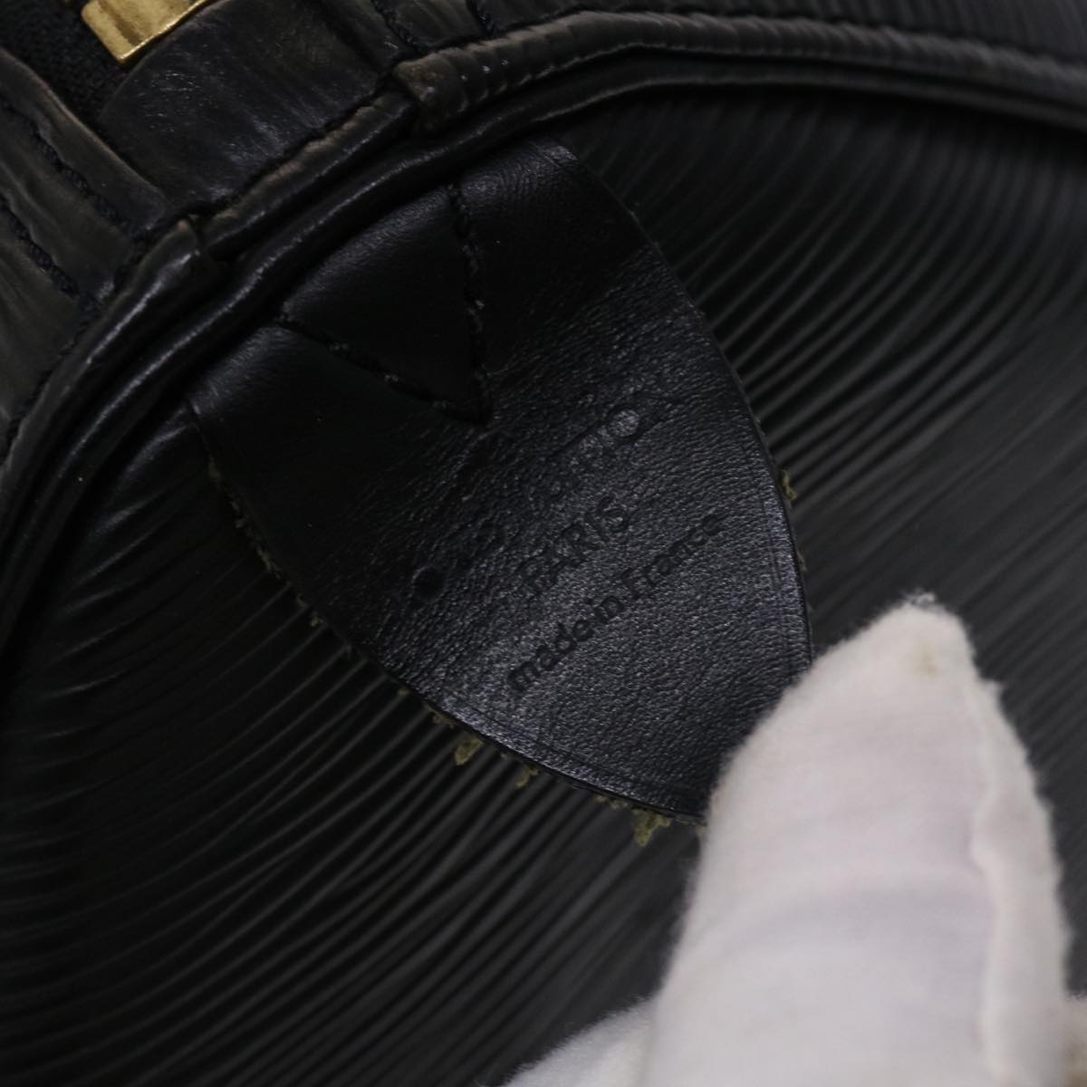 LOUIS VUITTON Epi Keepall 45 Boston Bag Noir M42972 LV 47047