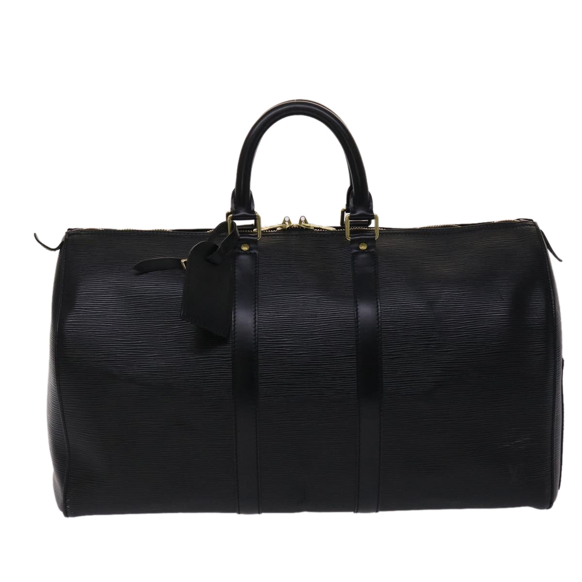 LOUIS VUITTON Epi Keepall 45 Boston Bag Noir M42972 LV 47047