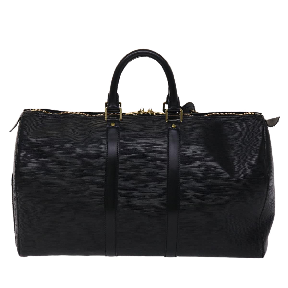 LOUIS VUITTON Epi Keepall 45 Boston Bag Noir M42972 LV 47047