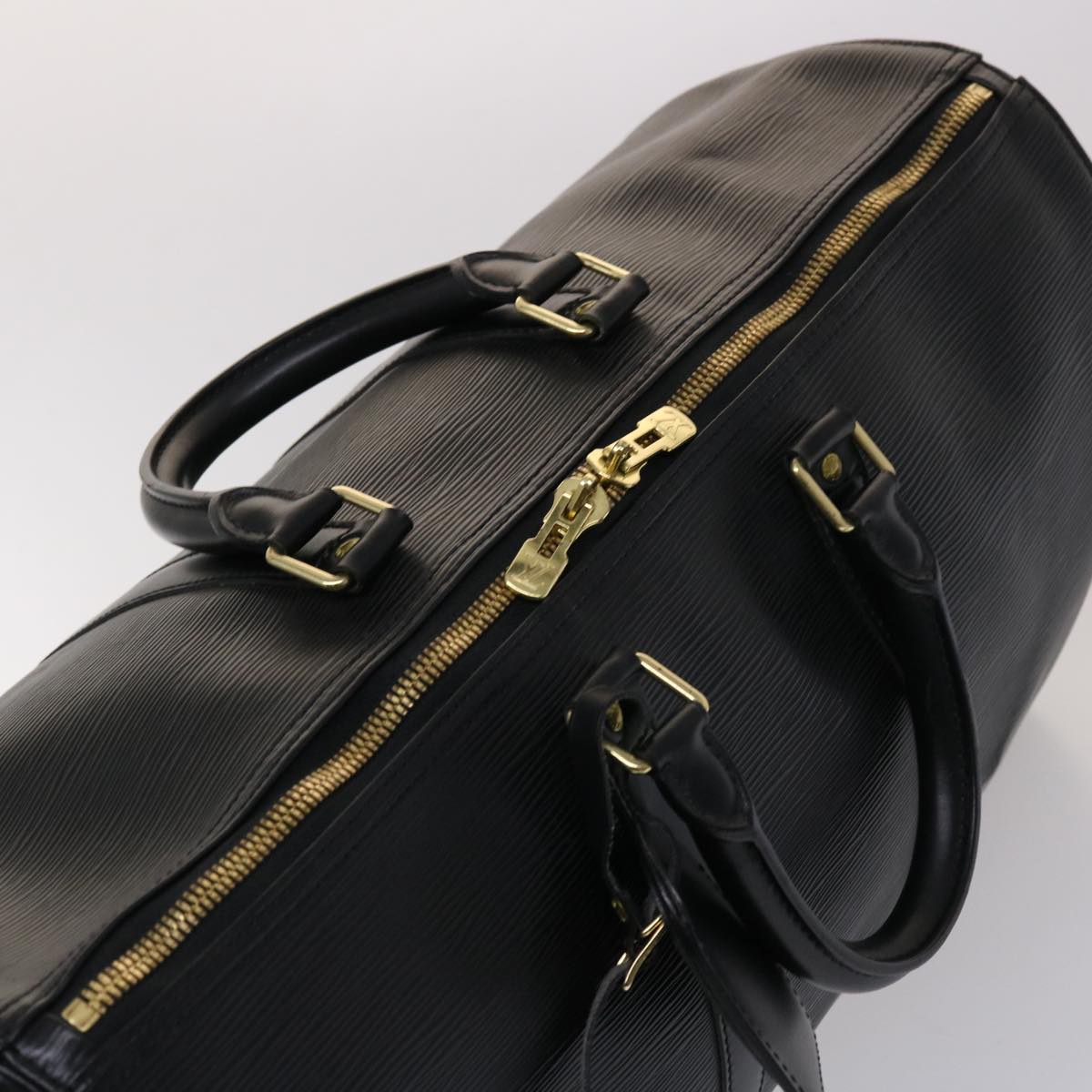 LOUIS VUITTON Epi Keepall 45 Boston Bag Noir M42972 LV 47047
