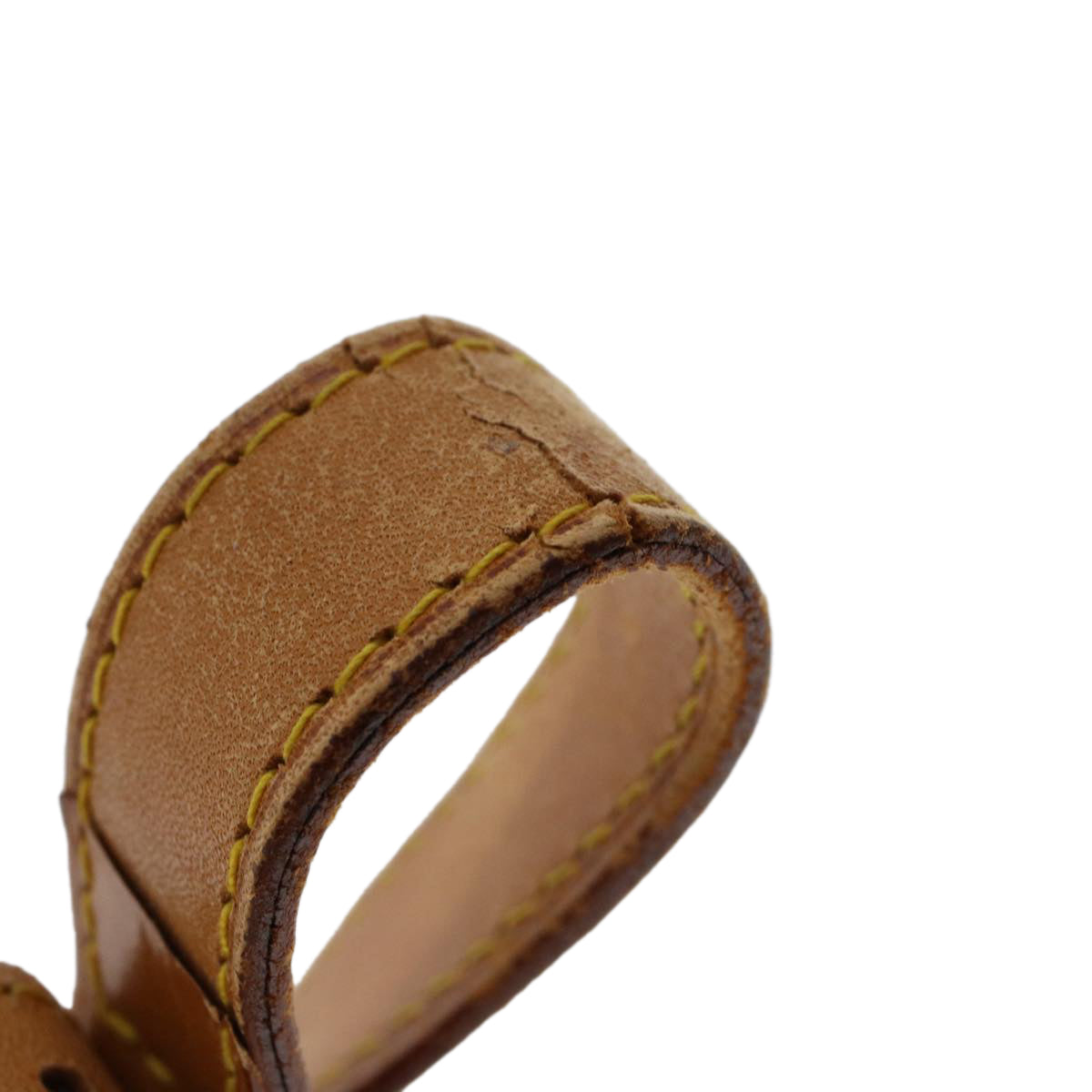 LOUIS VUITTON Shoulder Strap Leather Vintage 35.4""-42.5"" Beige LV 47069