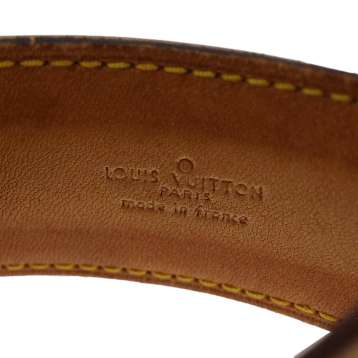 LOUIS VUITTON Shoulder Strap Leather Vintage 35.4""-42.5"" Beige LV 47069