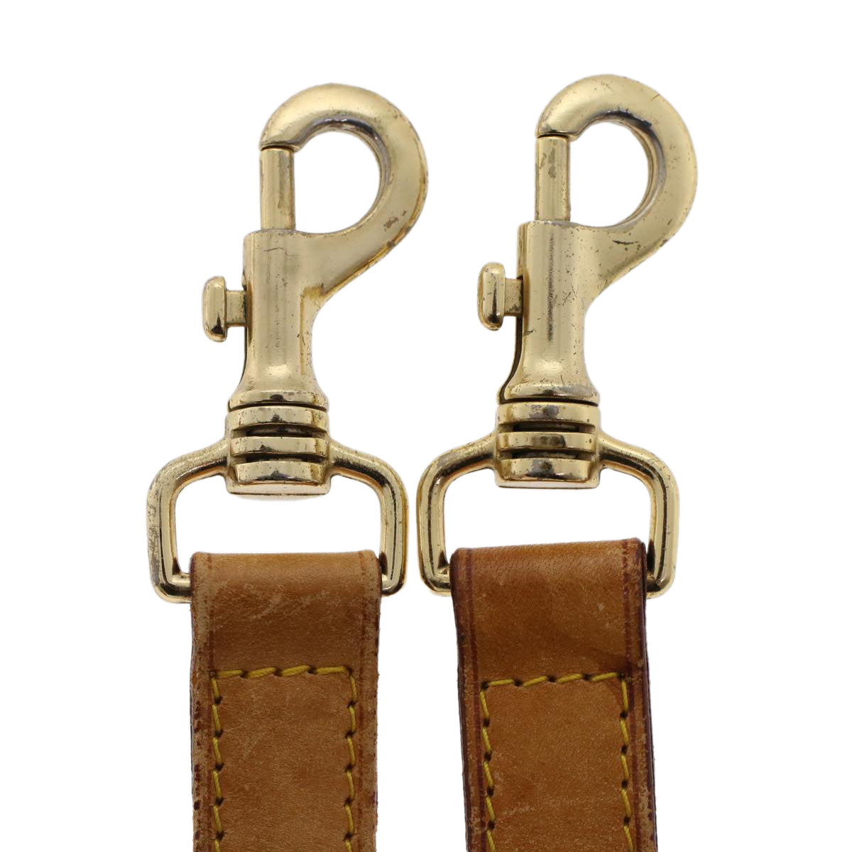 LOUIS VUITTON Shoulder Strap Leather Vintage 35.4""-42.5"" Beige LV 47069