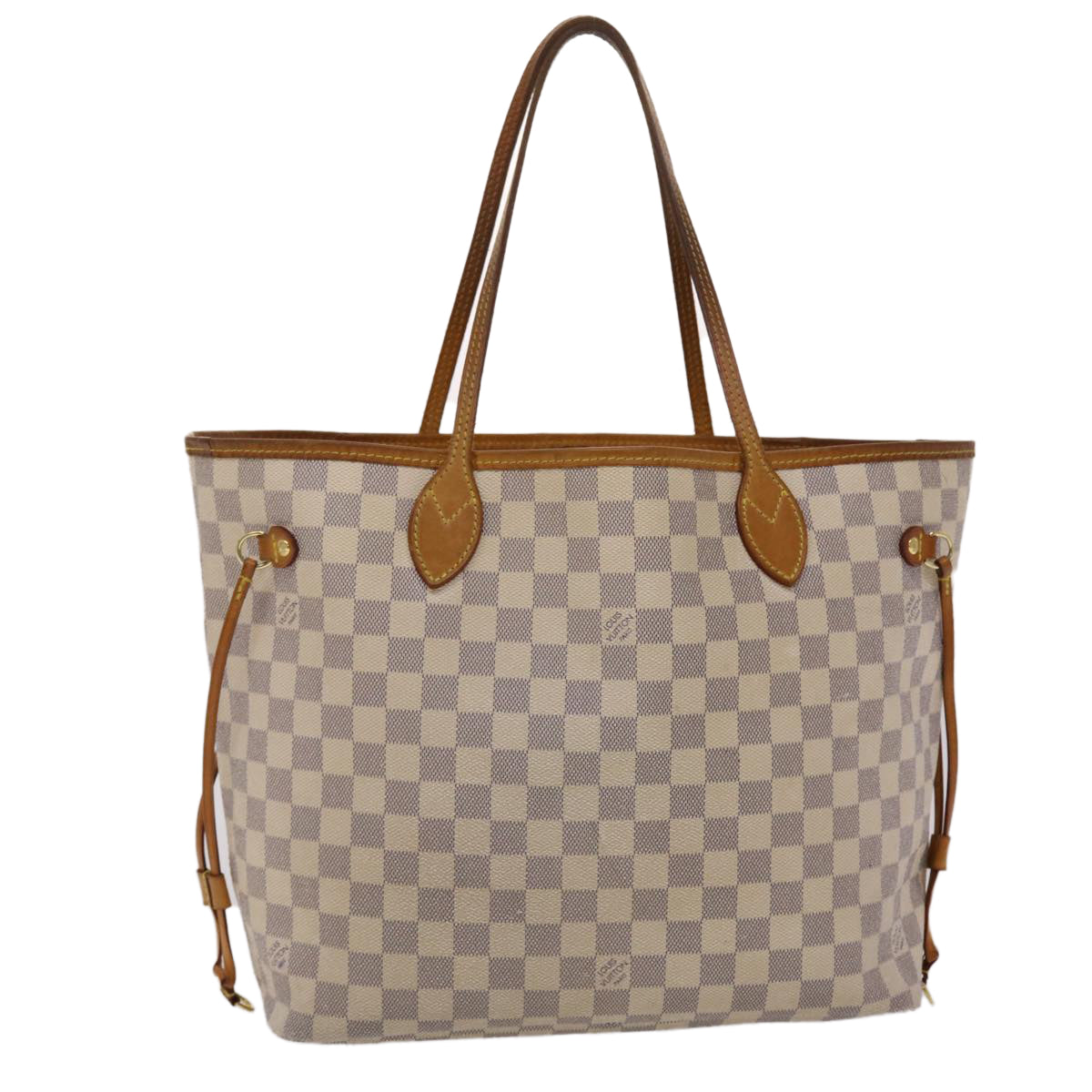 LOUIS VUITTON Damier Azur Neverfull MM Tote Bag N41605 LV 47111