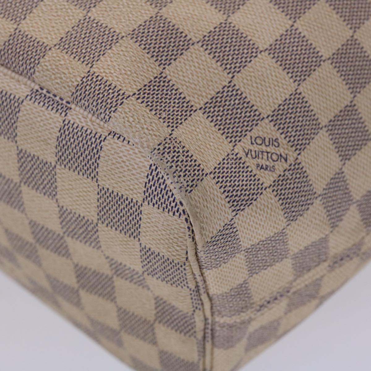 LOUIS VUITTON Damier Azur Neverfull MM Tote Bag N41605 LV 47111