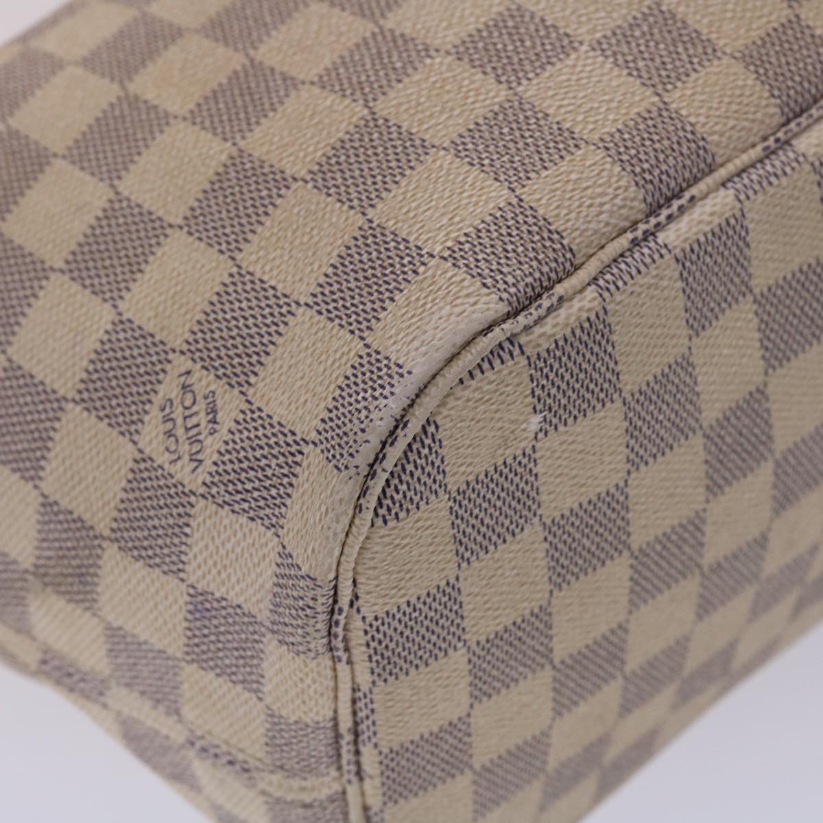 LOUIS VUITTON Damier Azur Neverfull MM Tote Bag N41605 LV 47111