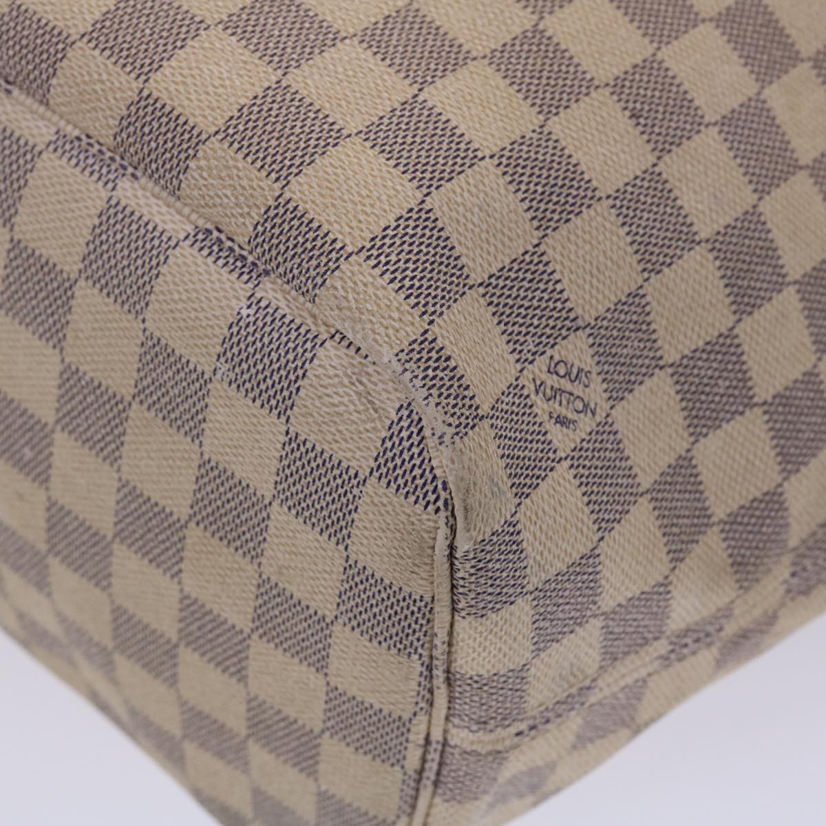 LOUIS VUITTON Damier Azur Neverfull MM Tote Bag N41605 LV 47111