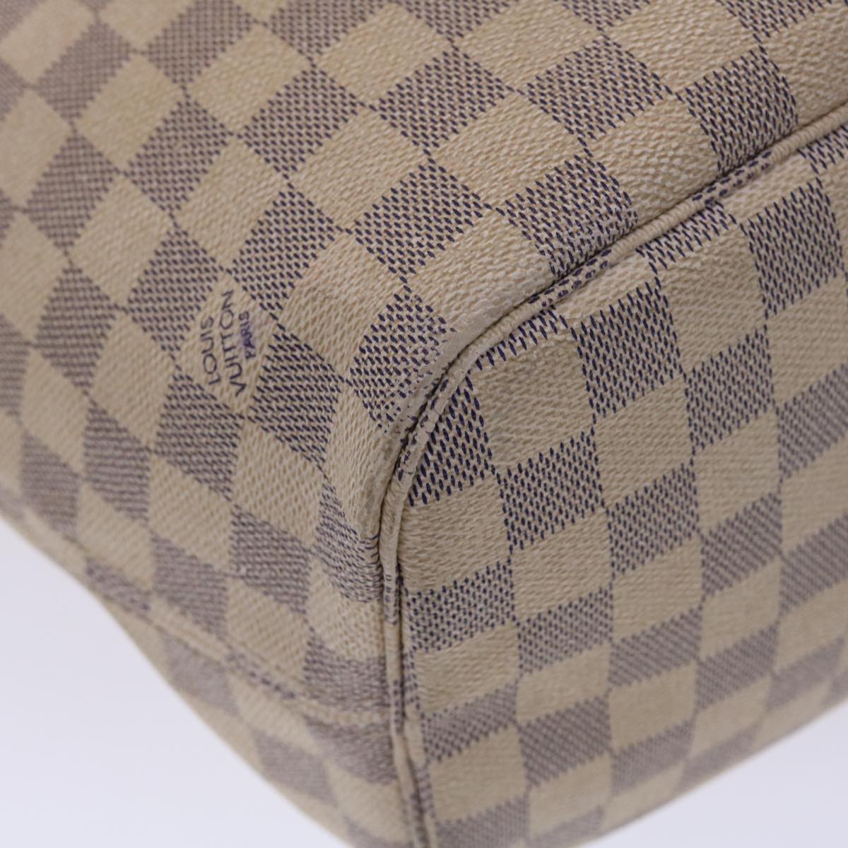 LOUIS VUITTON Damier Azur Neverfull MM Tote Bag N41605 LV 47111