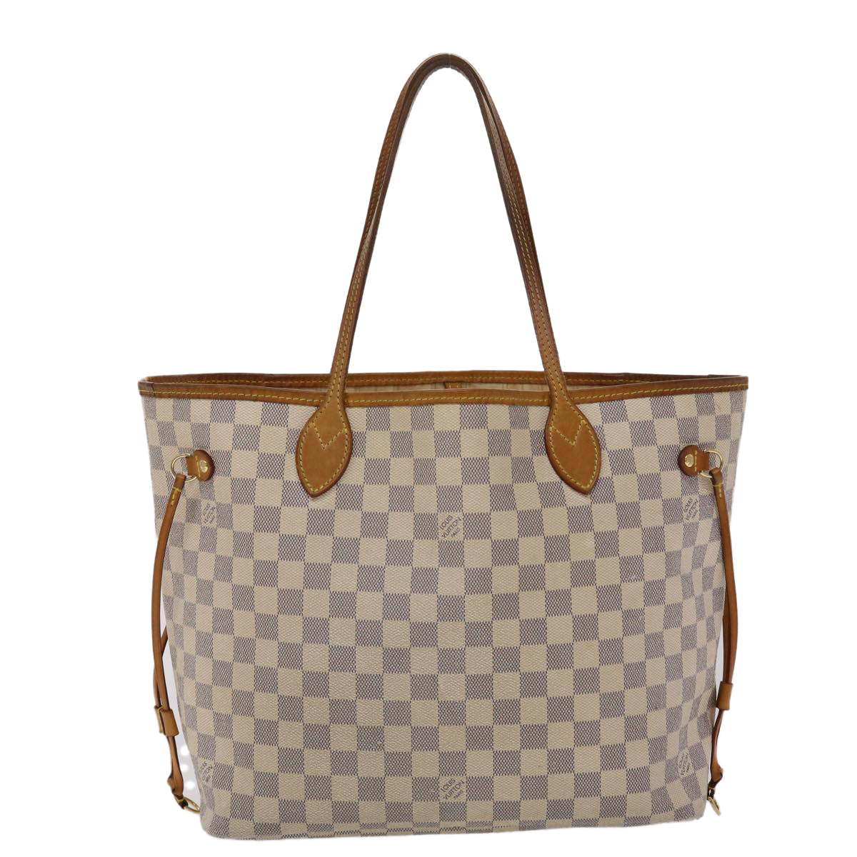 LOUIS VUITTON Damier Azur Neverfull MM Tote Bag N41605 LV 47111