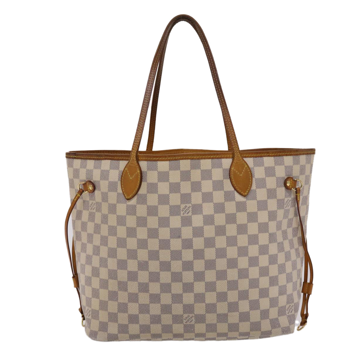 LOUIS VUITTON Damier Azur Neverfull MM Tote Bag N41605 LV 47111