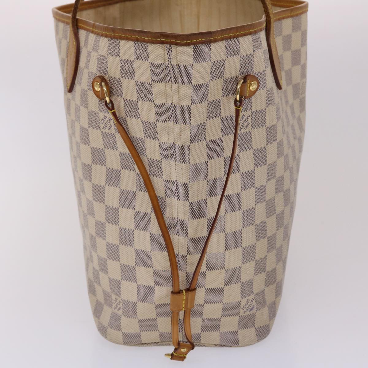 LOUIS VUITTON Damier Azur Neverfull MM Tote Bag N41605 LV 47111