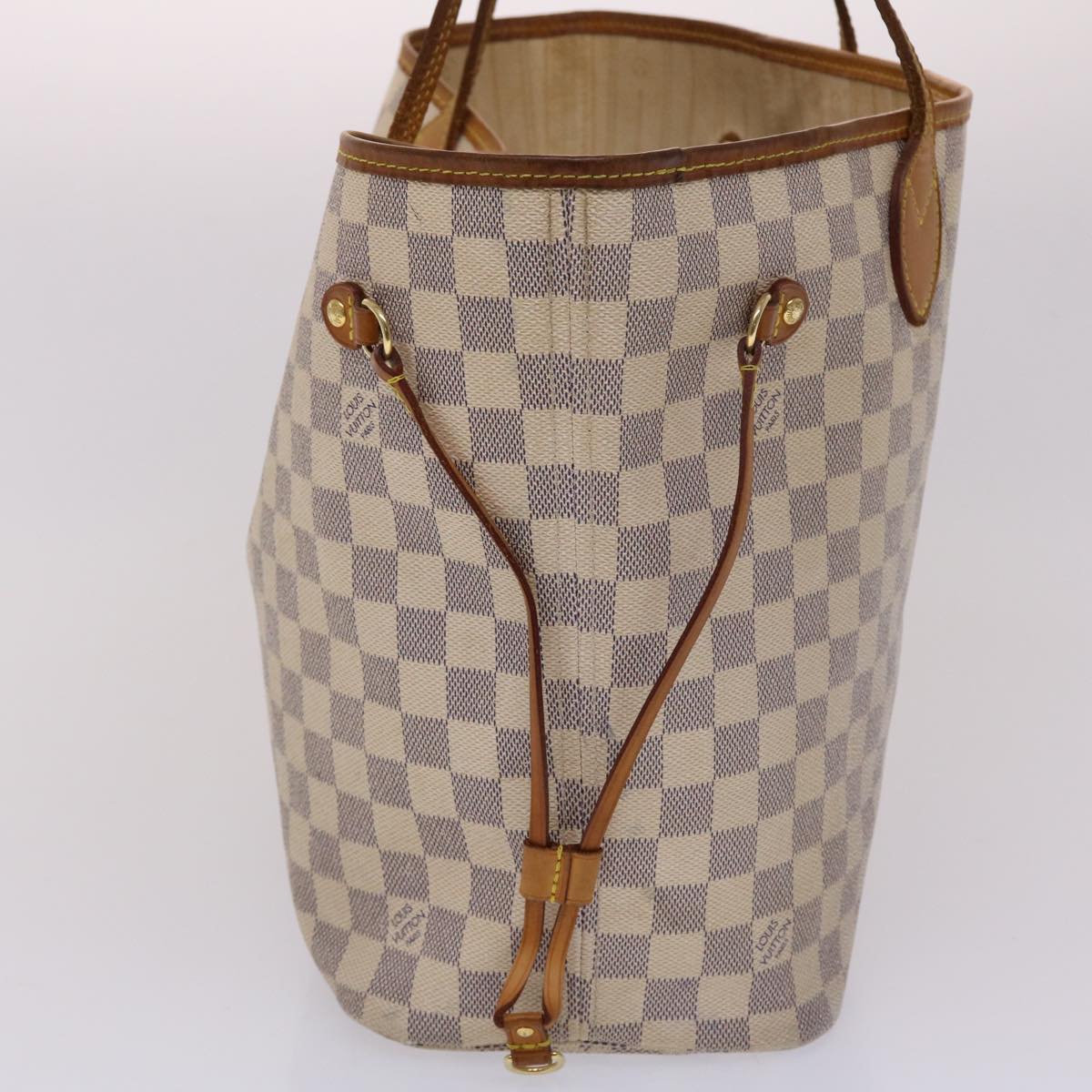 LOUIS VUITTON Damier Azur Neverfull MM Tote Bag N41605 LV 47111