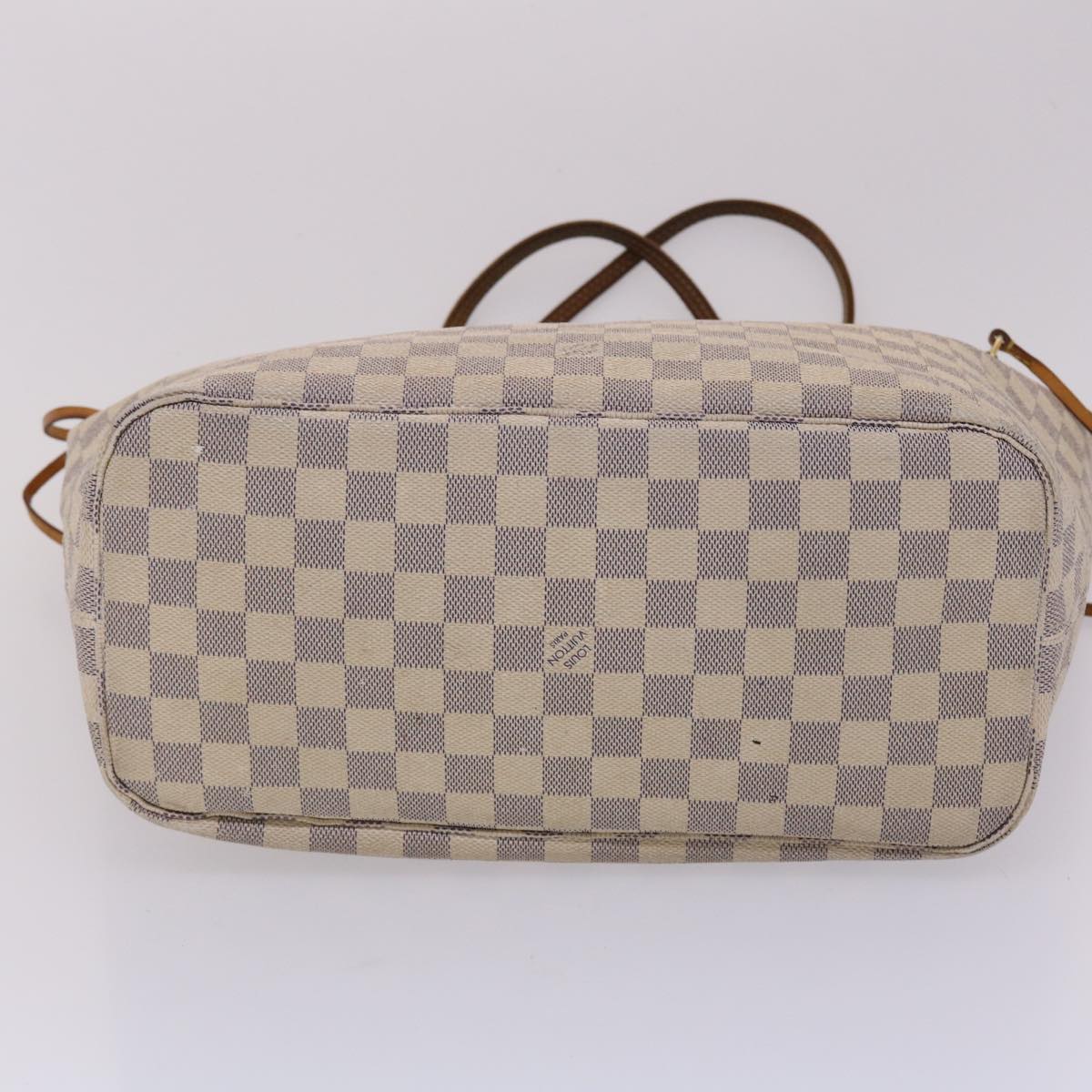 LOUIS VUITTON Damier Azur Neverfull MM Tote Bag N41605 LV 47111