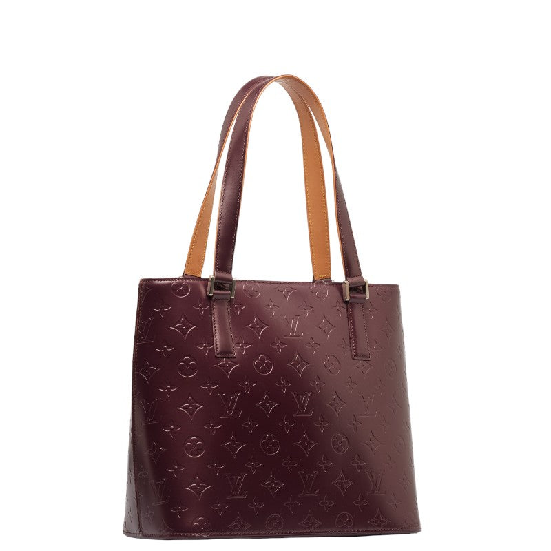 Louis Vuitton Monogram Matt Stockton Handbag M55116 Violet Pearl Leather  Louis Vuitton