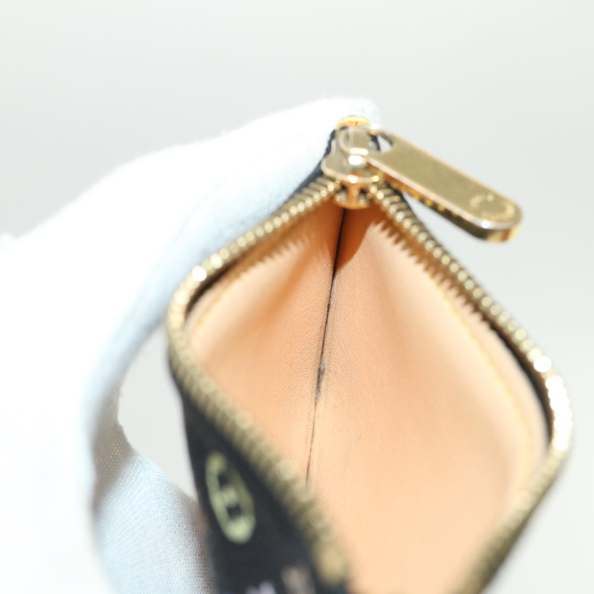 LOUIS VUITTON Monogram Multicolor Pochette Cles Purse Black M92654 LV 47266
