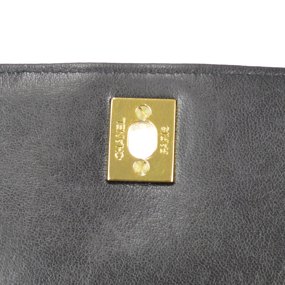 Luxury Chanel 1994-1996 Border Vertical Handbag Black Lambskin