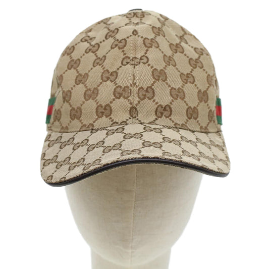 Luxury Gucci Trending 2025 GG Canvas Web Sherry Line Cap L Beige Red Green