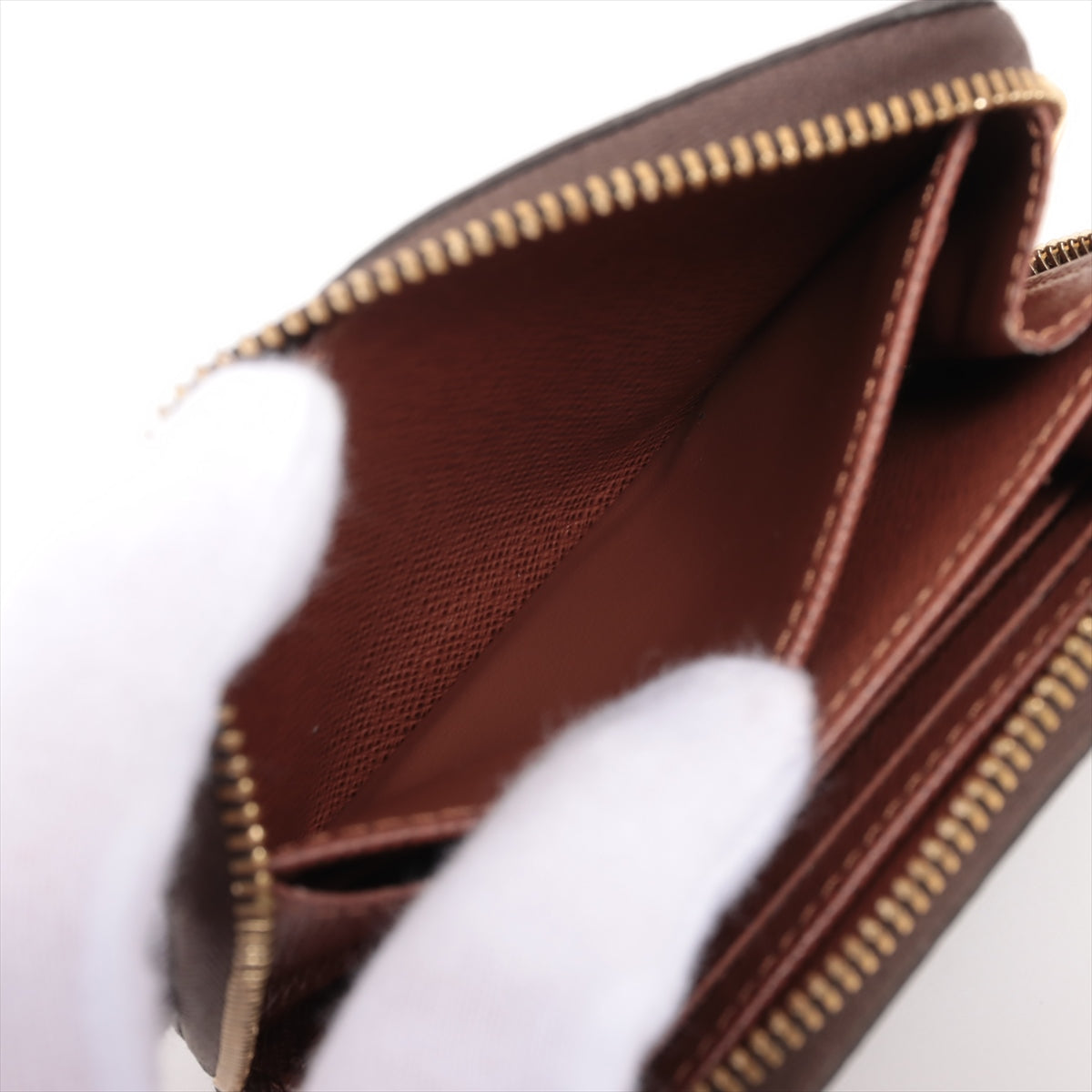Louis Vuitton Monogram Zippyr Coin Pass M60067 Brown Coin Case