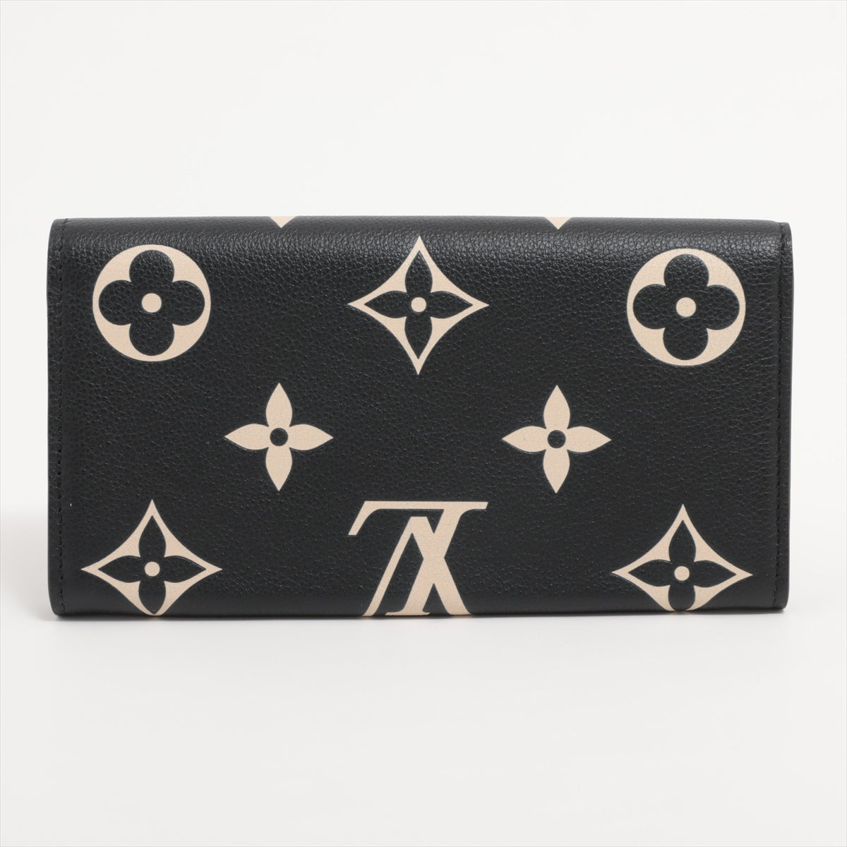 Louis Vuitton Bi-Color Monogram Implant Portefolio Sarah M80496 Noneir Long   Wallet