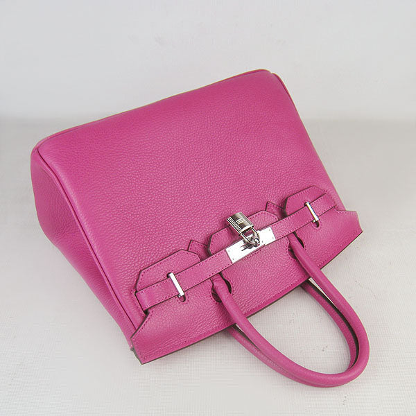 Luxury Hermes Birkin 30cm Togo Leather Handbags Peach Silver