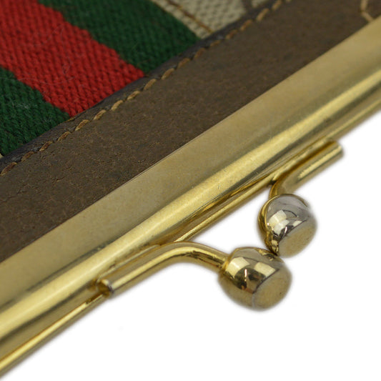 Luxury Gucci Trending 2025 Brown GG Shelly Line Coin Purse Wallet