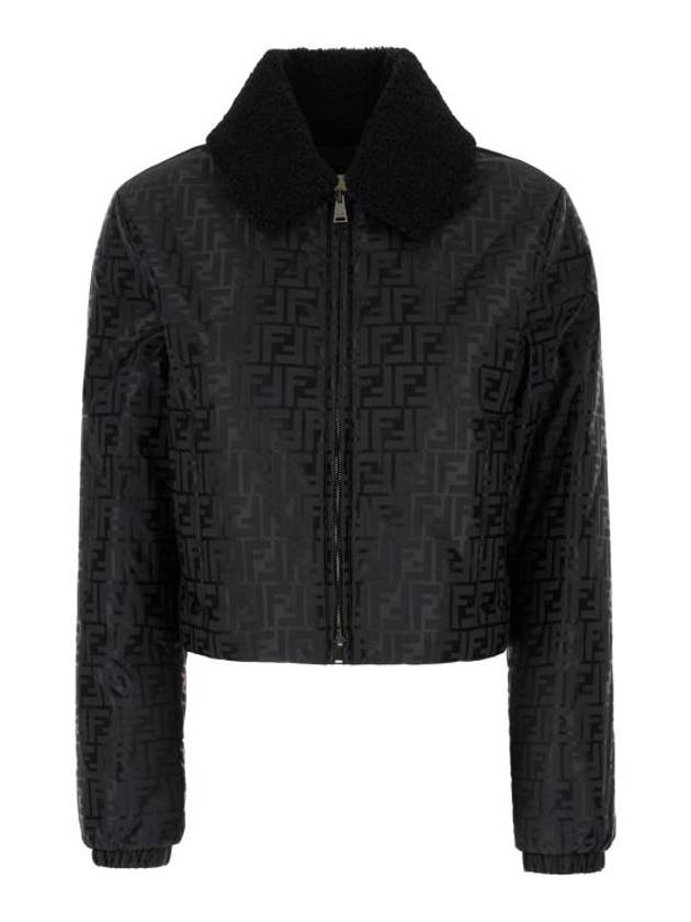 Luxury Fendi Ski FF Nylon Jacket Black