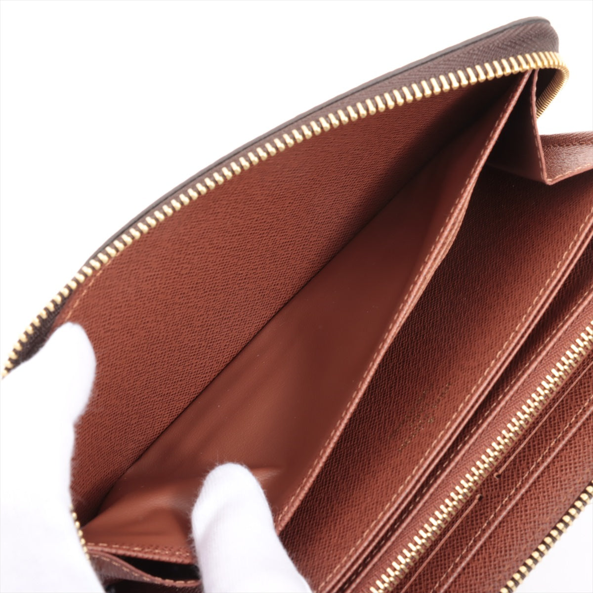 Louis Vuitton Monogram  Wallet M42616 Brown Round Zip Wallet
