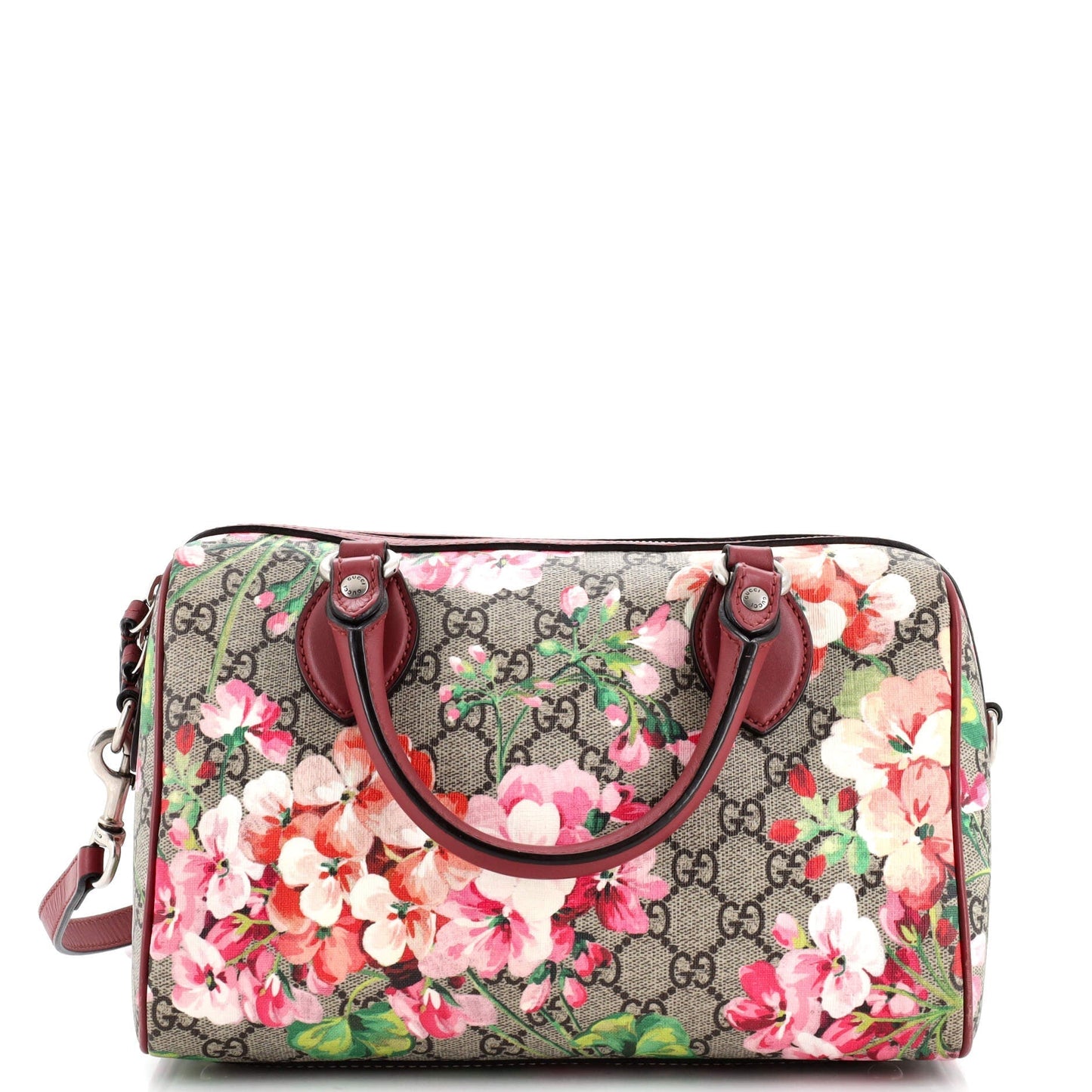 Luxury Gucci Trending 2025 Convertible Boston Bag Blooms Print GG Coated Canvas Small