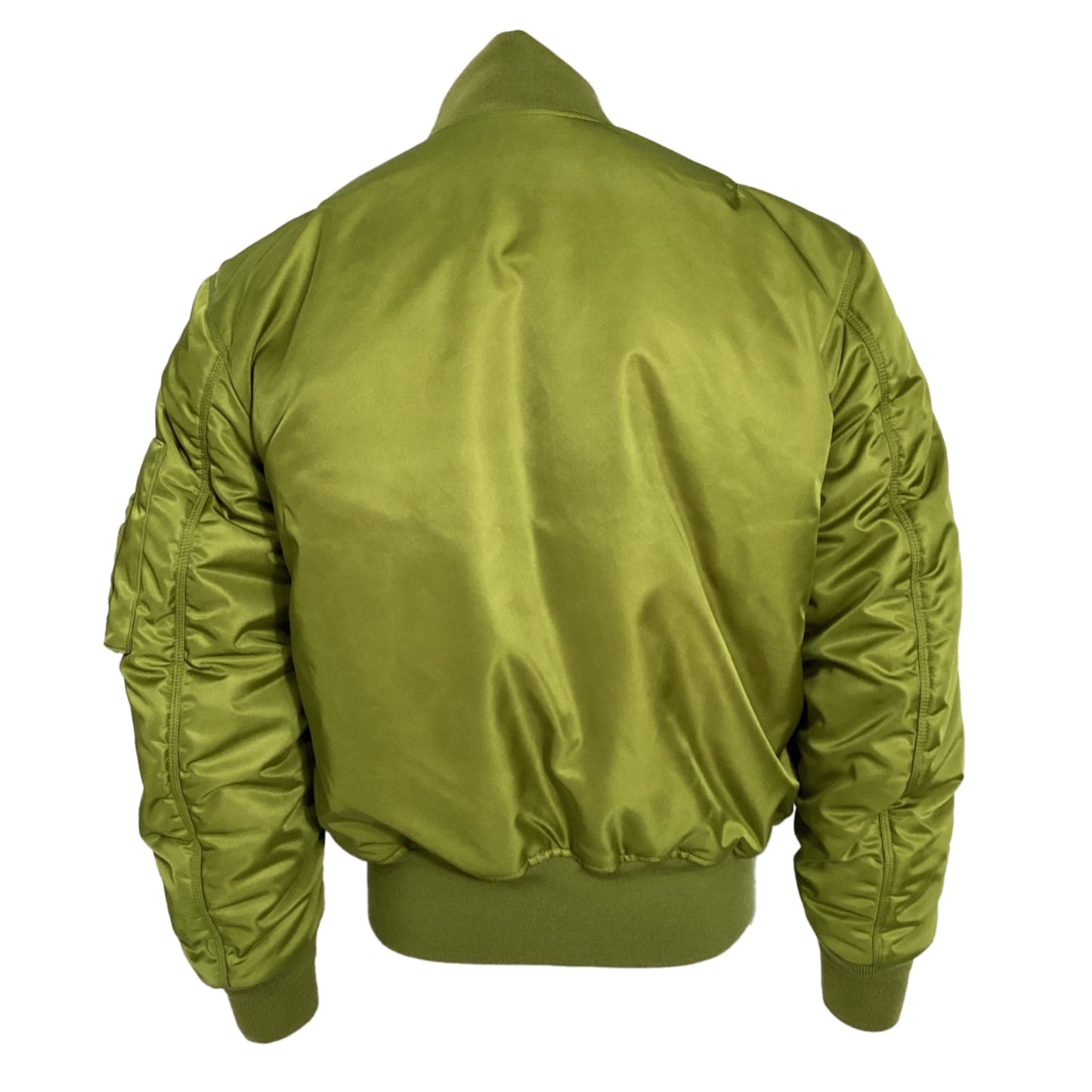 Gucci Logo-Embroidered Bomber Jacket with Pockets in Green Polyamide
