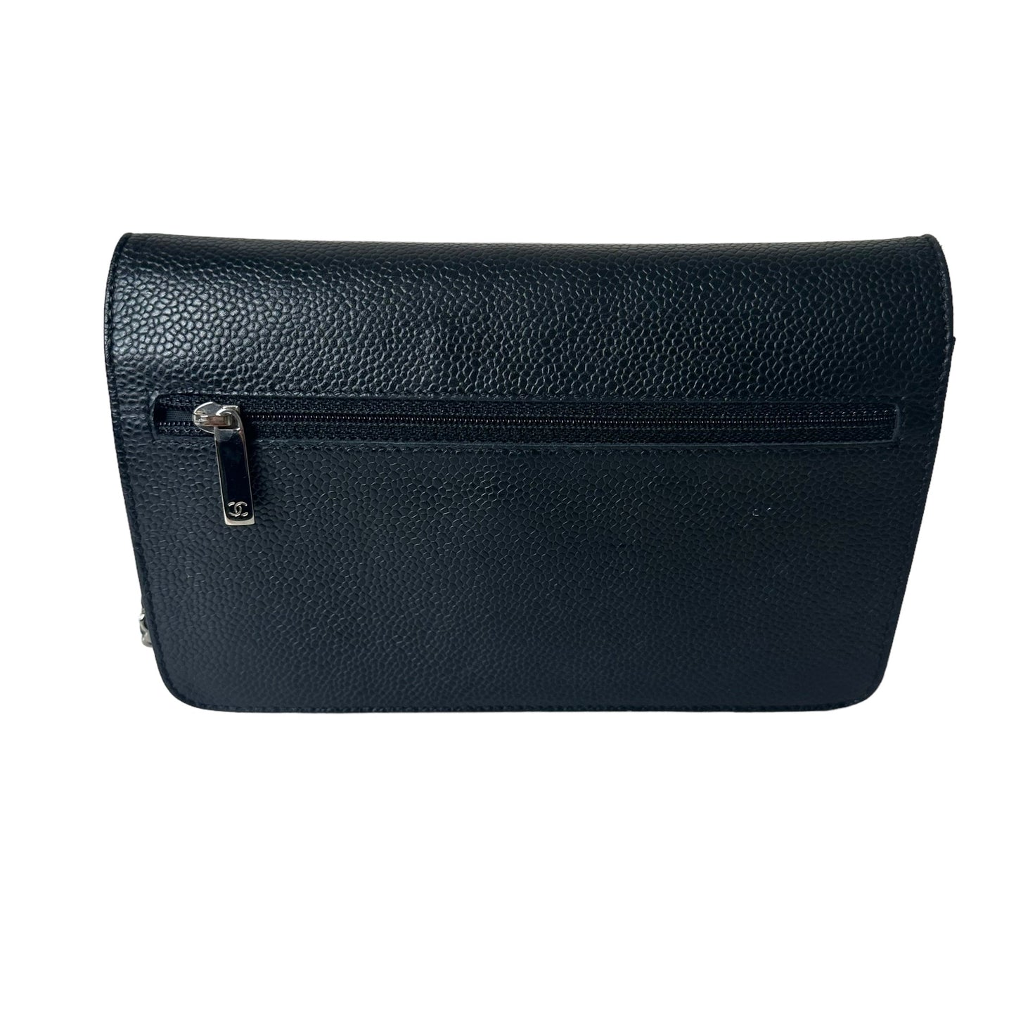 Luxury Chanel Black Caviar Wallet On Chain