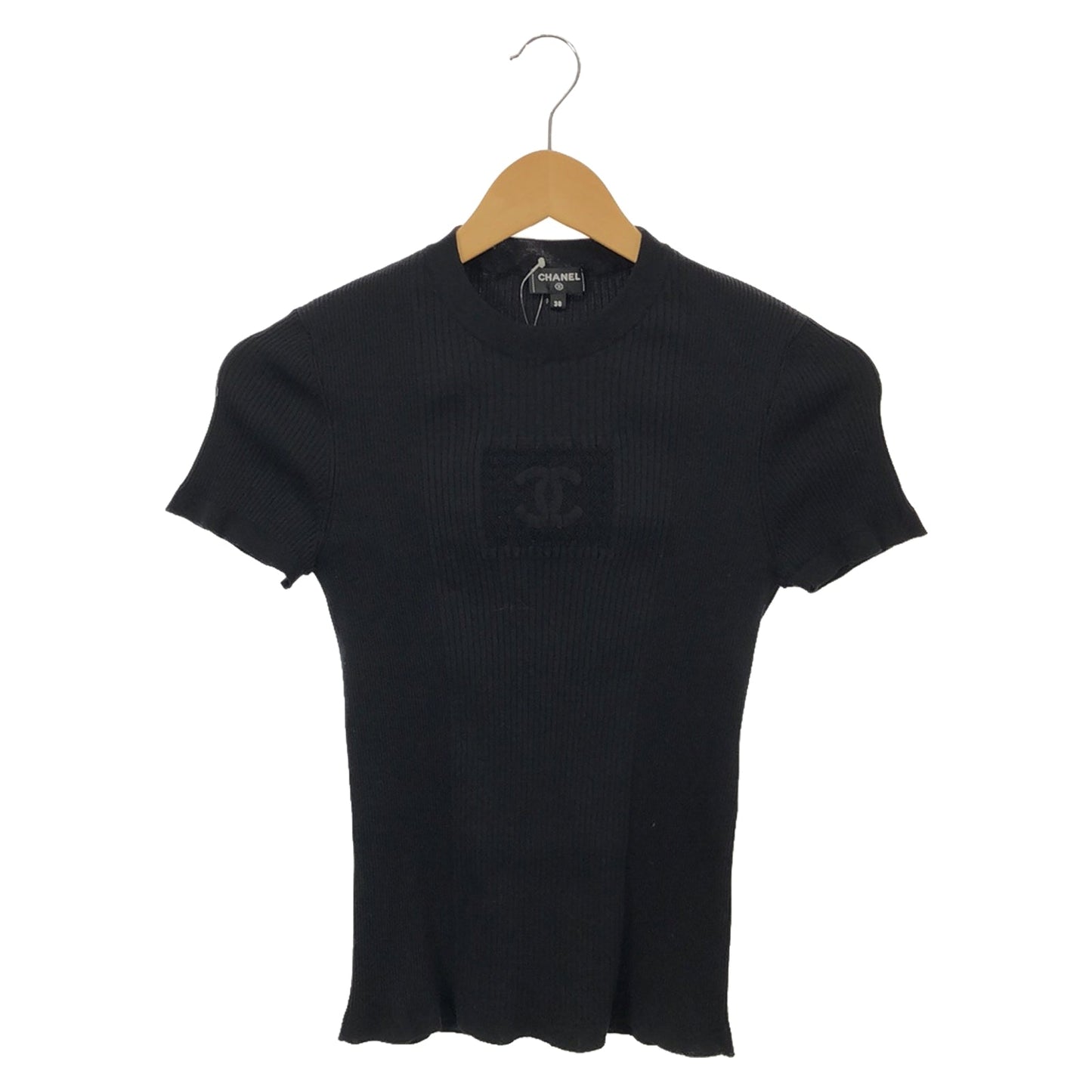 Chanel Half-Handed s Clothing Tops Cotton  Black P76440K10989