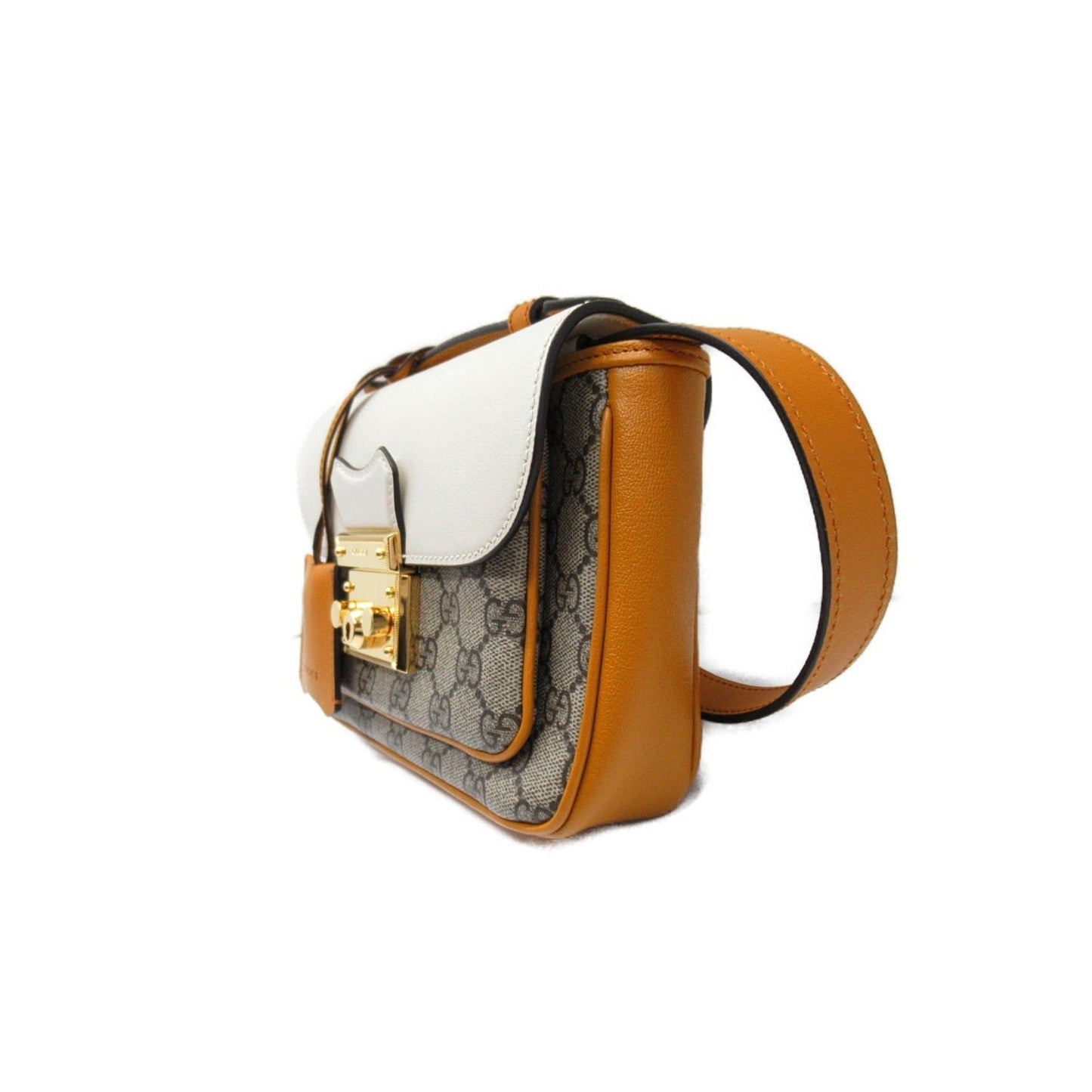 Luxury Gucci Trending 2025 GG Supreme Front Pocket Padlock Bag Canvas Shoulder Bag
