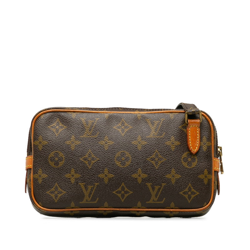 Louis Vuitton Monogram Marley Bandouliere Slipper Shoulder Bag M51828 Brown PVC Leather  Louis Vuitton
