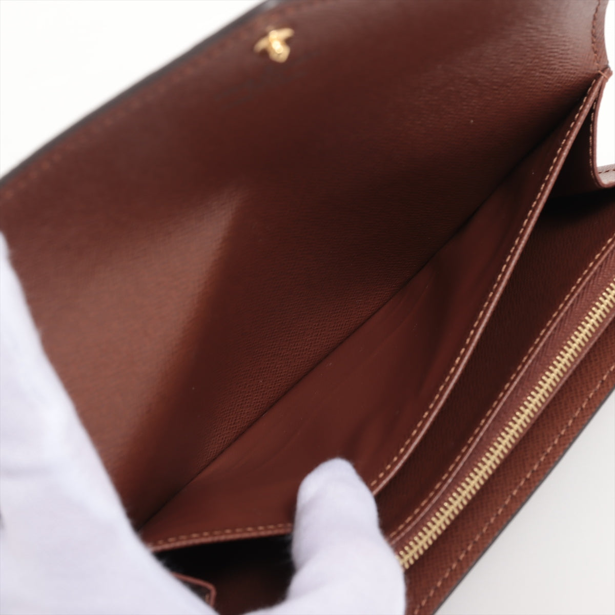 Louis Vuitton Monogram Portefoliosara M60531 Brown Long   Wallet