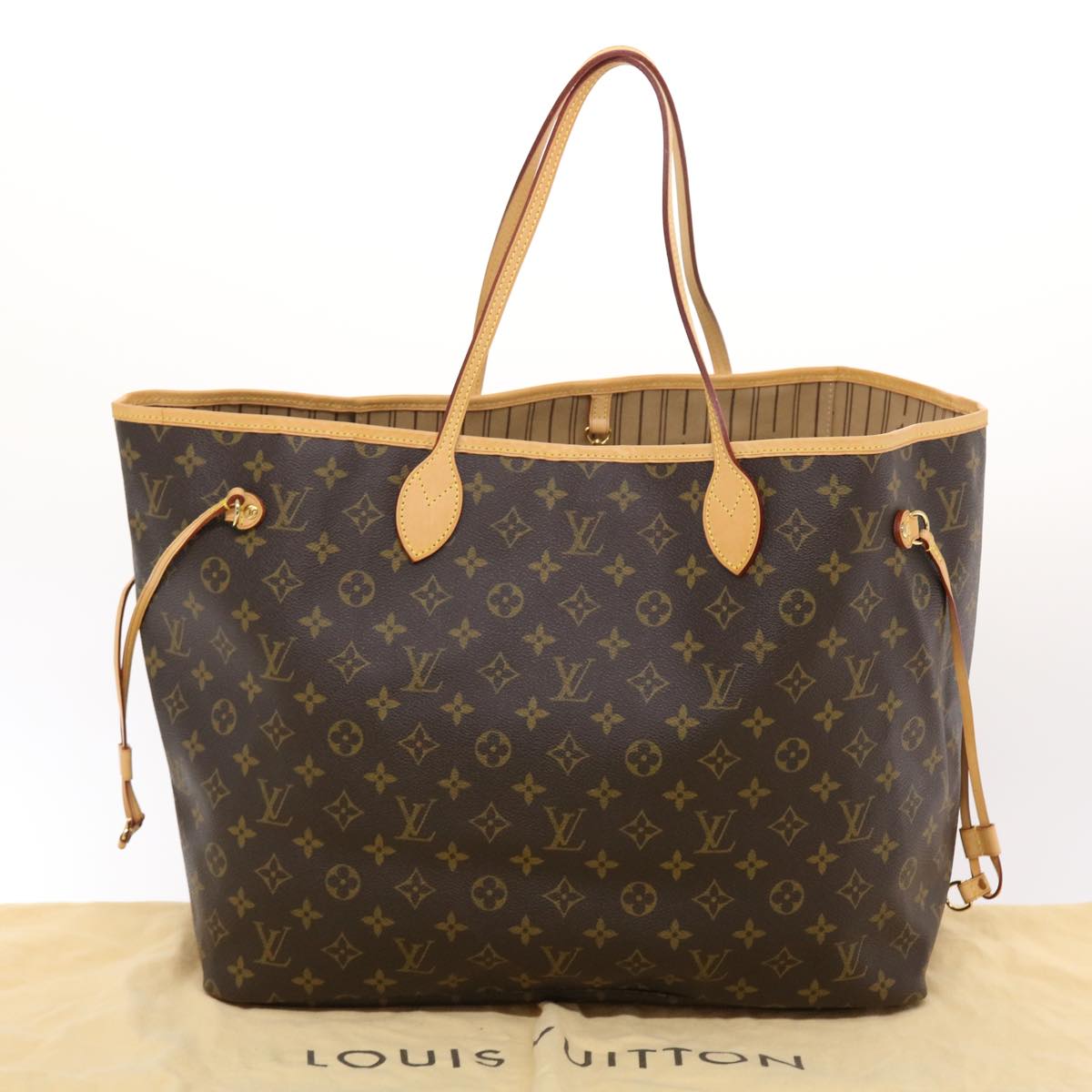 LOUIS VUITTON Monogram Neverfull GM Tote Bag M40157 LV 49424