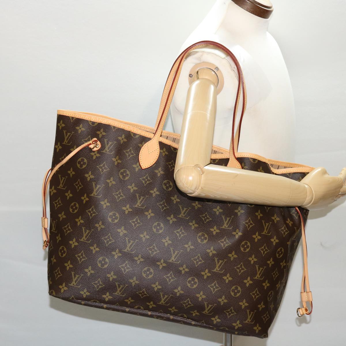 LOUIS VUITTON Monogram Neverfull GM Tote Bag M40157 LV 49424