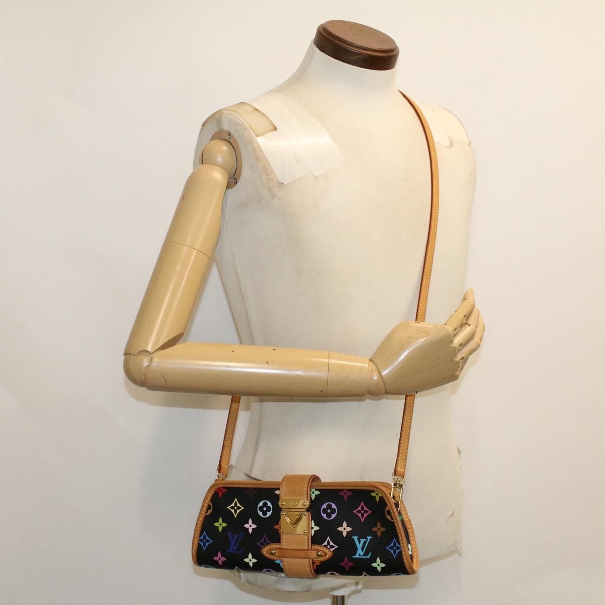 LOUIS VUITTON Monogram Multicolor Shirley Shoulder Bag Black M40050 47372A