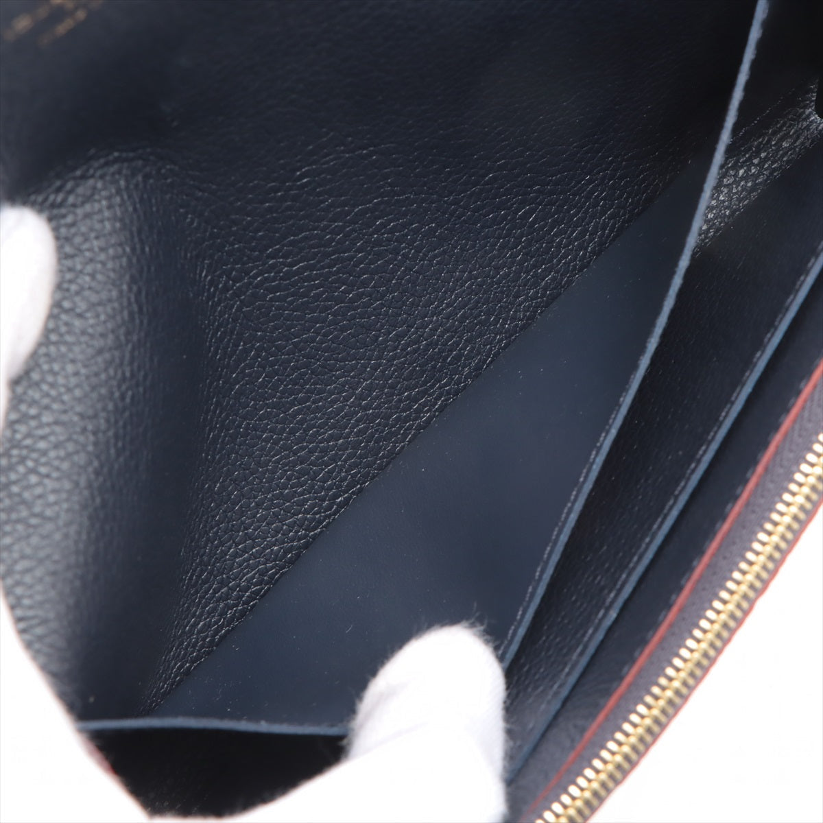 Louis Vuitton Monogram Emplant Portfolio Emily M69417 Marine Rouge Long  Reaction Wallet