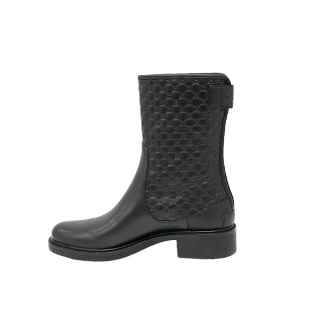 Luxury Gucci Trending 2025 Black Leather MicroLuxury Gucci Trending 2025ssima Ankle Boots