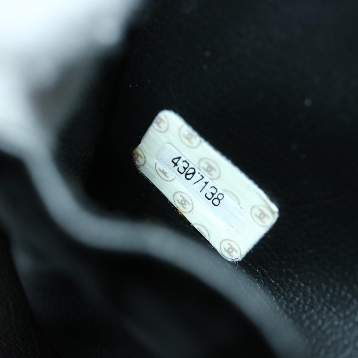 CHANEL Vanity Cosmetic Pouch Lamb Skin Beige CC  49478A