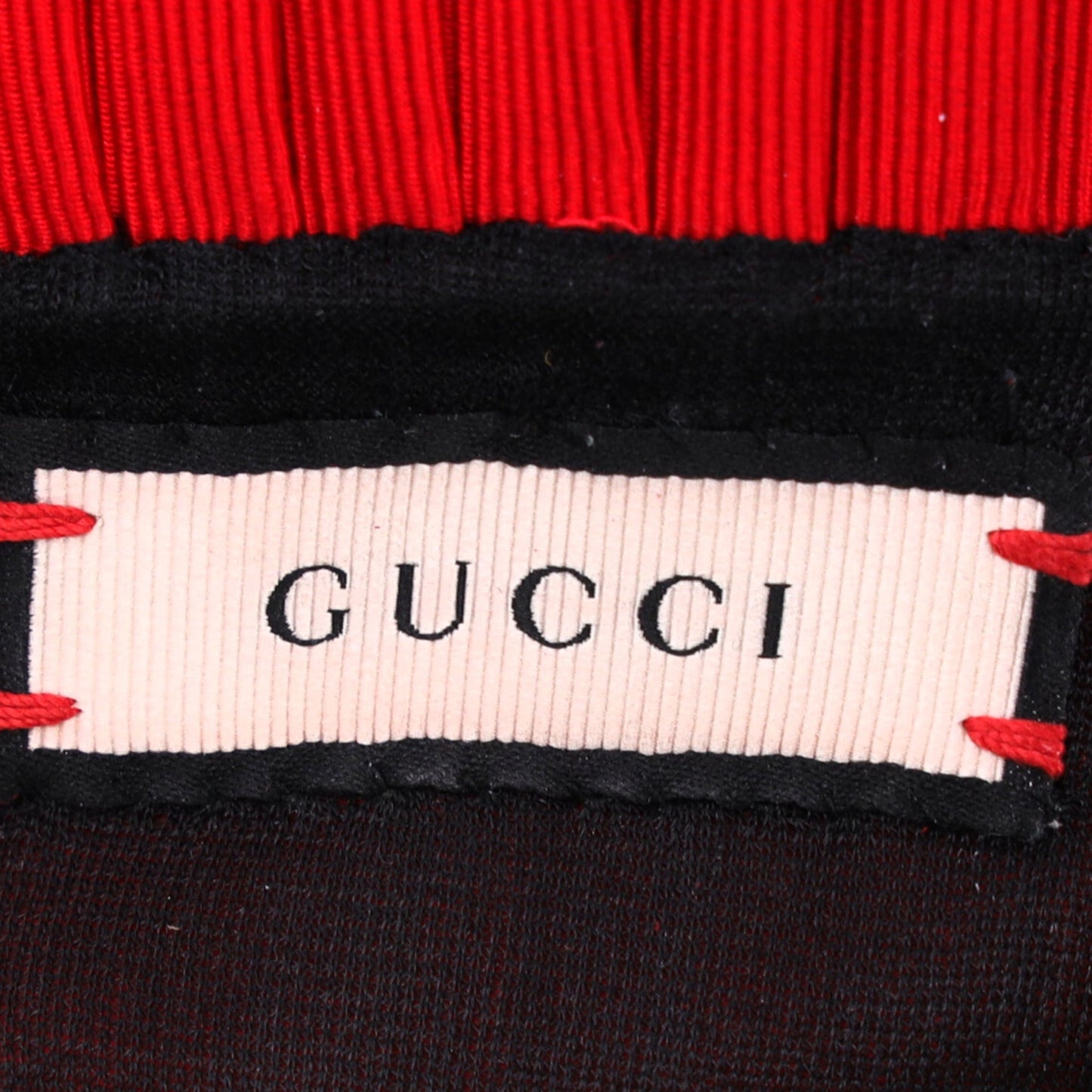 Gucci Pearl Detail Gloves in Red Nappa Leather