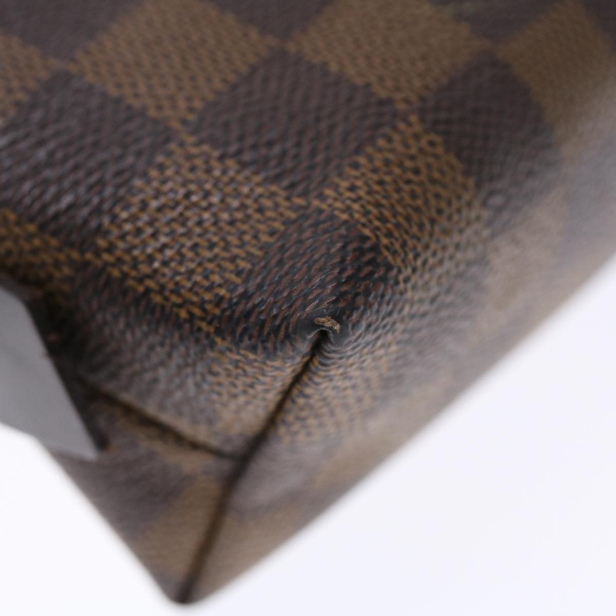 LOUIS VUITTON Damier Ebene Pochette Cosmetic PM Pouch N47516 LV 49642