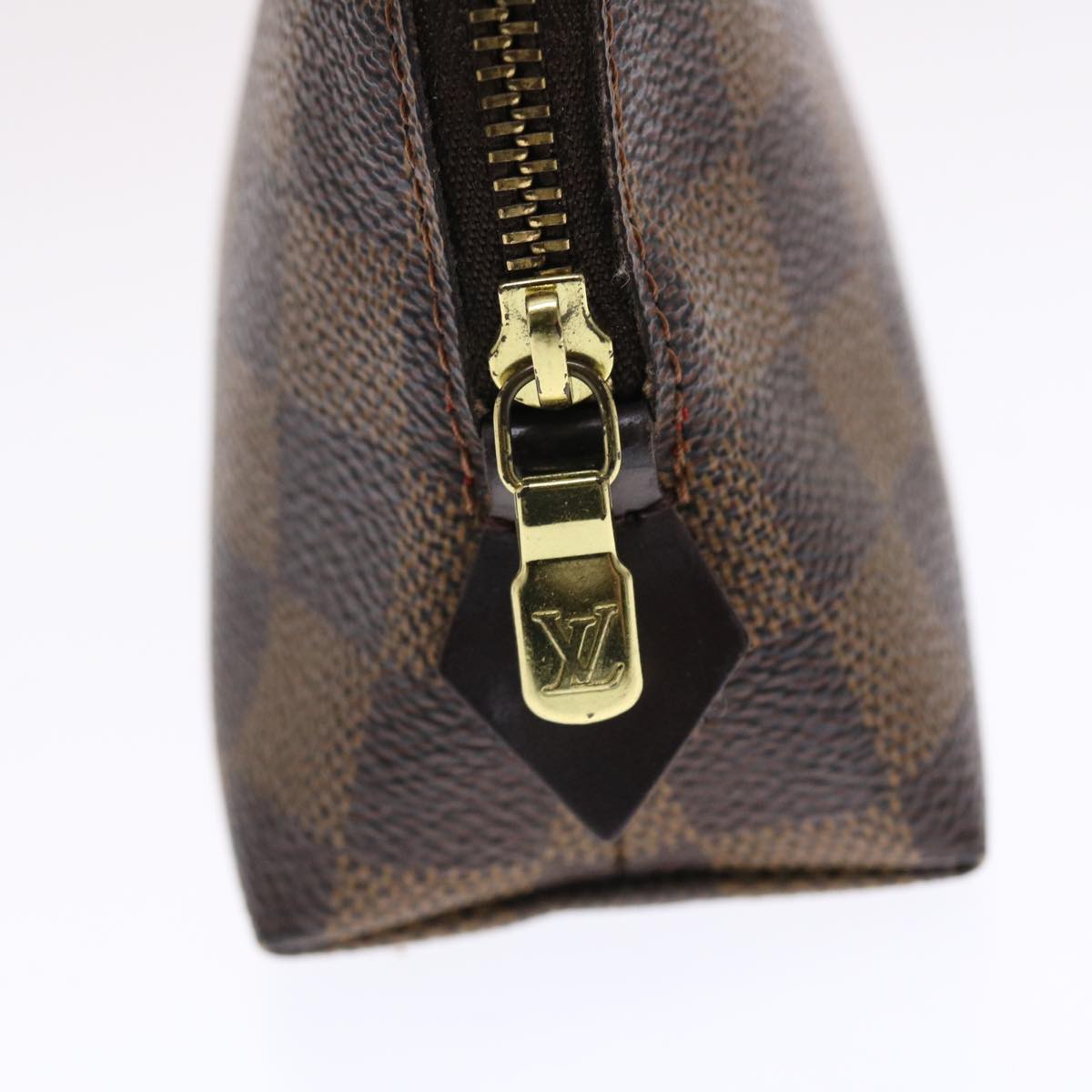 LOUIS VUITTON Damier Ebene Pochette Cosmetic PM Pouch N47516 LV 49642
