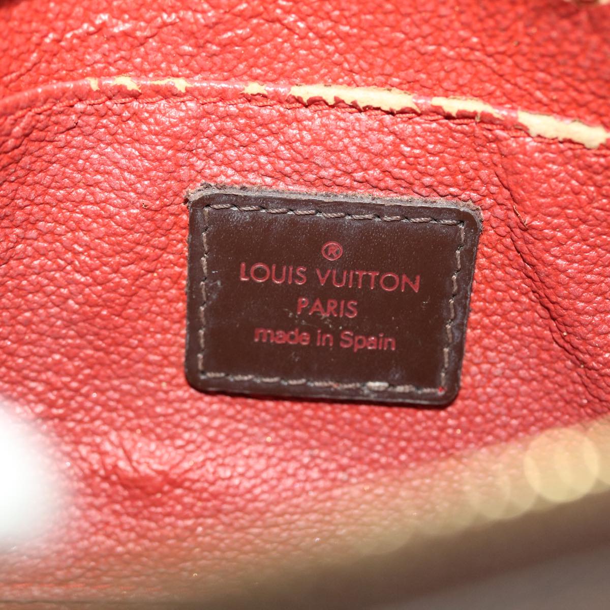 LOUIS VUITTON Damier Ebene Pochette Cosmetic PM Pouch N47516 LV 49642