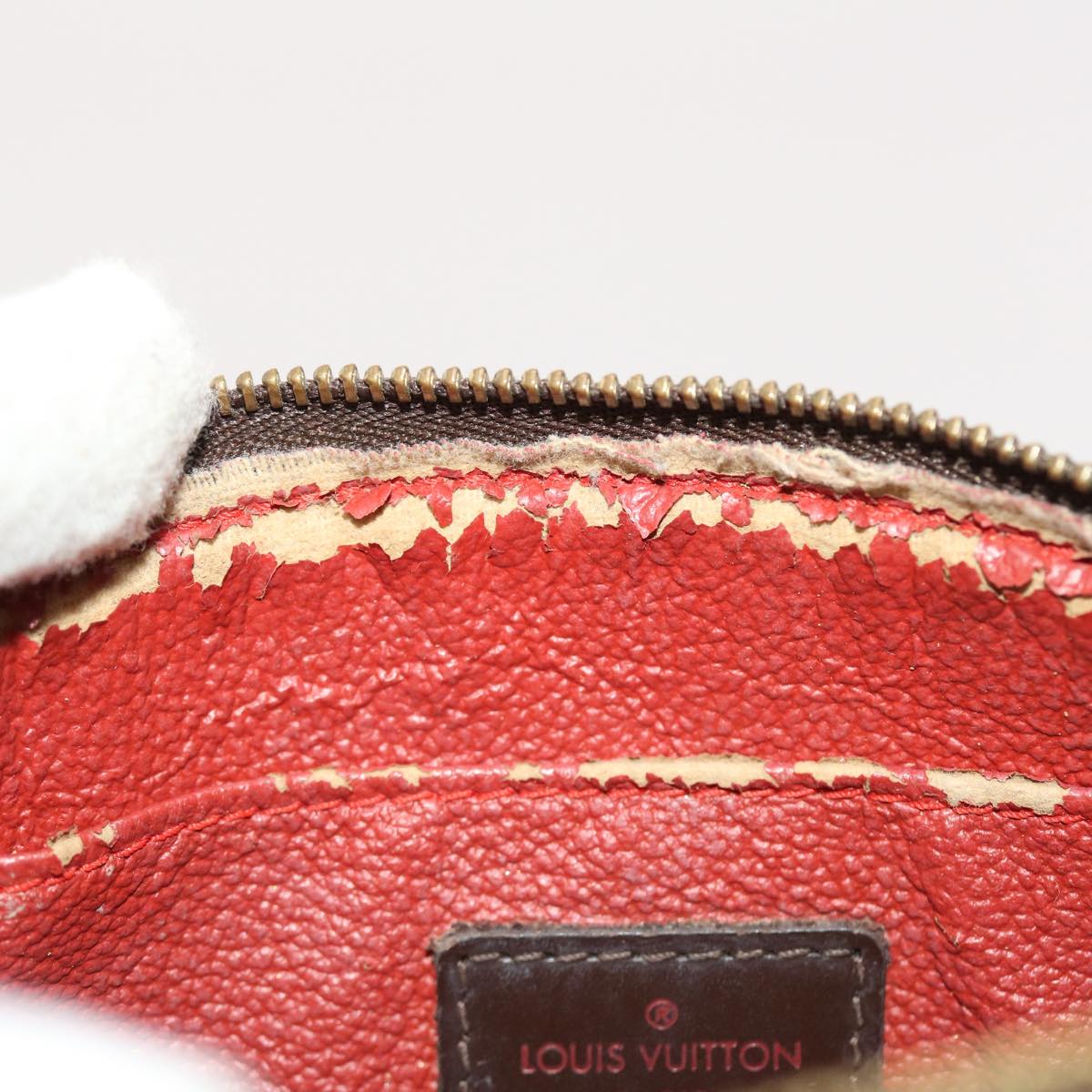 LOUIS VUITTON Damier Ebene Pochette Cosmetic PM Pouch N47516 LV 49642
