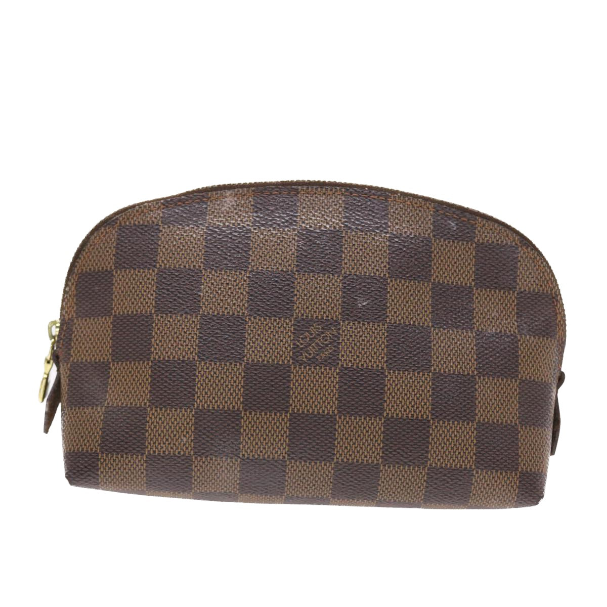 LOUIS VUITTON Damier Ebene Pochette Cosmetic PM Pouch N47516 LV 49642